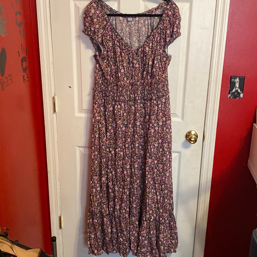 Maxi flower Dress with Pockets